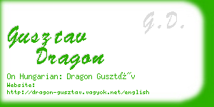 gusztav dragon business card